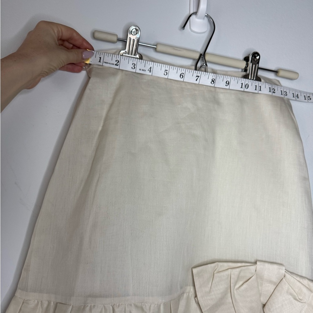 Red Valentino Linen Skirt – Size 40 (US 4/6) - Picture 12 of 16